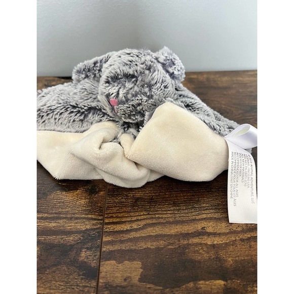 Animal Adventure Grey Bunny with Cream Underlay Lovey‎ - Picture 2 of 5